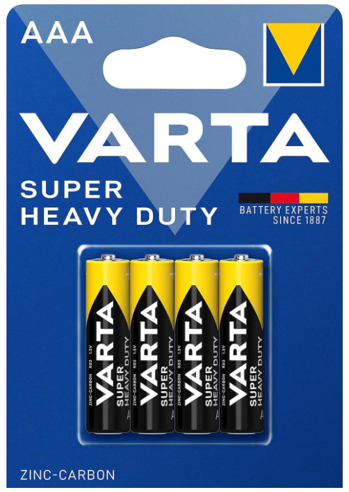 VARTA R3 AAA 1.5V Zinc Battery